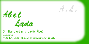 abel lado business card